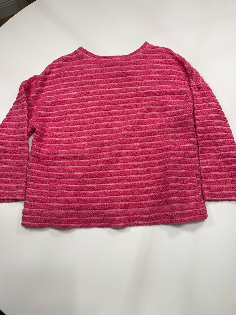 Escape 100% Cotton Fuchsia Textured Knit Pullover - Picture 7 of 7